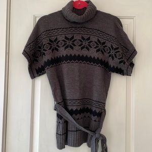 Dress Barn ladies grey and black detailed sweater